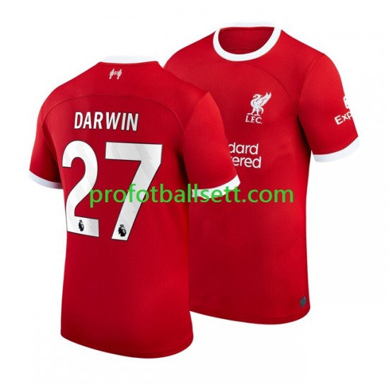 Fotballdrakt Liverpool Darwin Nunez 27 Herre Hjemmekit 2023-2024 Kortermet