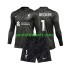 Fotballdrakt Liverpool Keeper Alisson Becker 1 Barn Hjemmekit 2024-2025 Langermet