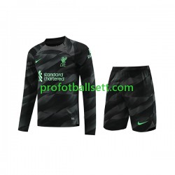 Fotballdrakt Liverpool Keeper Barn Bortekit 2023-2024 Langermet