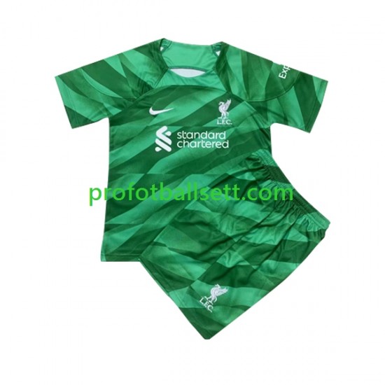 Fotballdrakt Liverpool Keeper Barn Hjemmekit 2023-2024 Kortermet