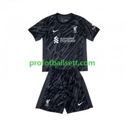 Fotballdrakt Liverpool Keeper Barn Hjemmekit 2024-2025 Svart Kortermet