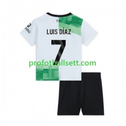 Fotballdrakt Liverpool Luis Diaz 7 Barn Bortekit 2023-2024 Kortermet