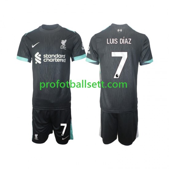 Fotballdrakt Liverpool Luis Diaz 7 Barn Bortekit 2024-2025 Kortermet