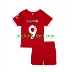 Fotballdrakt Liverpool Roberto Firmino 9 Barn Hjemmekit 2023-2024 Kortermet