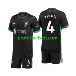 Fotballdrakt Liverpool Virgil 4 Barn Bortekit 2024-2025 Kortermet