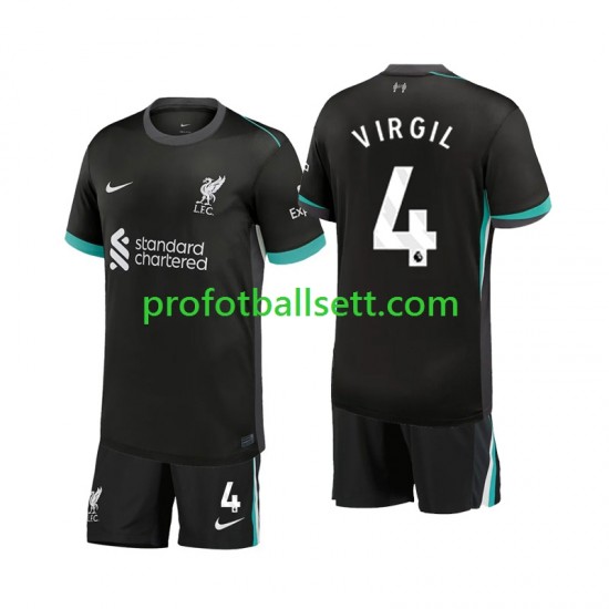 Fotballdrakt Liverpool Virgil 4 Barn Bortekit 2024-2025 Kortermet