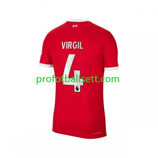 Fotballdrakt Liverpool Virgil van Dijk 4 Herre Hjemmekit 2023-2024 Kortermet