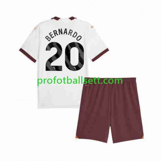 Fotballdrakt Manchester City Bernardo Silva 20 Barn Bortekit 2023-2024 Kortermet