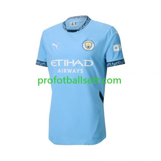 Fotballdrakt Manchester City Herre Hjemmekit 2024-2025 Blå Kortermet