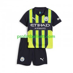 Fotballdrakt Manchester City Barn Bortekit 2024-2025 Kortermet