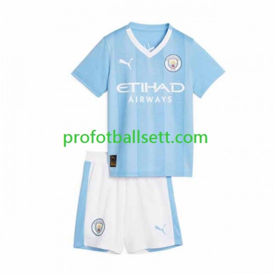 Fotballdrakt Manchester City Barn Hjemmekit 2023-2024 Kortermet