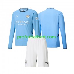 Fotballdrakt Manchester City Barn Hjemmekit 2024-2025 Langermet