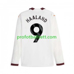 Fotballdrakt Manchester City Erling Haaland 9 Herre Bortekit 2023-2024 Langermet