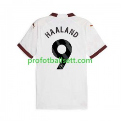 Fotballdrakt Manchester City Erling Haaland 9 Herre Bortekit 2023-2024 Kortermet