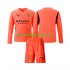 Fotballdrakt Manchester City Keeper Barn Bortekit 2024-2025 Langermet