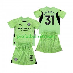 Fotballdrakt Manchester City Keeper Ederson Moraes 31 2 Barn Fjerdekit 2024-2025 Kortermet