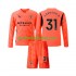 Fotballdrakt Manchester City Keeper Ederson Moraes 31 Barn Bortekit 2024-2025 Langermet