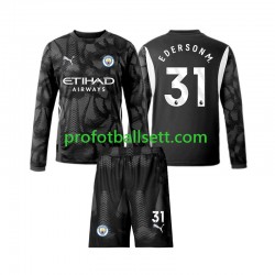 Fotballdrakt Manchester City Keeper Ederson Moraes 31 Barn Fjerdekit 2024-2025 Langermet