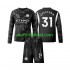 Fotballdrakt Manchester City Keeper Ederson Moraes 31 Barn Fjerdekit 2024-2025 Langermet