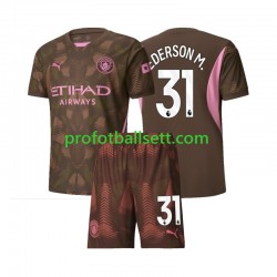 Fotballdrakt Manchester City Keeper Ederson Moraes 31 Barn Hjemmekit 2024-2025 Kortermet