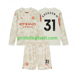 Fotballdrakt Manchester City Keeper Ederson Moraes 31 Barn Tredjekit 2024-2025 Langermet