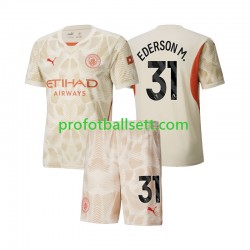 Fotballdrakt Manchester City Keeper Ederson Moraes 31 Barn Tredjekit 2024-2025 Kortermet