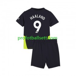 Fotballdrakt Manchester City Haaland 9 Barn Bortekit 2024-2025 Kortermet