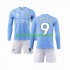 Fotballdrakt Manchester City Haaland 9 Barn Hjemmekit 2023-2024 Langermet