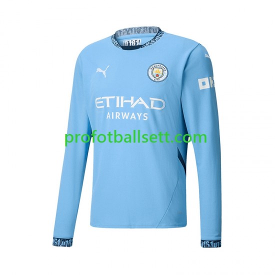 Fotballdrakt Manchester City Herre Hjemmekit 2024-2025 Langermet
