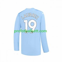 Fotballdrakt Manchester City J. ALVAREZ 19 Herre Hjemmekit 2023-2024 Langermet