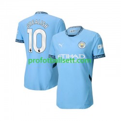 Fotballdrakt Manchester City Jack Grealish 10 Herre Hjemmekit 2024-2025 Blå Kortermet