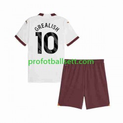 Fotballdrakt Manchester City Jack Grealish 10 Barn Bortekit 2023-2024 Kortermet