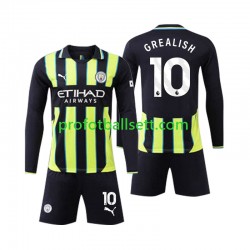 Fotballdrakt Manchester City Jack Grealish 10 Barn Bortekit 2024-2025 Langermet