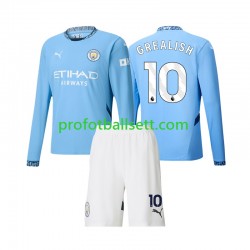 Fotballdrakt Manchester City Jack Grealish 10 Barn Hjemmekit 2024-2025 Langermet