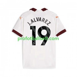 Fotballdrakt Manchester City Julian Alvarez 19 Herre Bortekit 2023-2024 Kortermet
