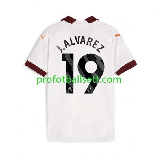Fotballdrakt Manchester City Julian Alvarez 19 Herre Bortekit 2023-2024 Kortermet