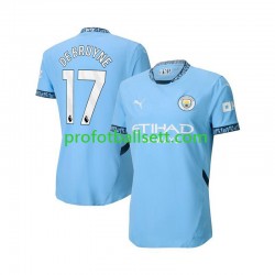Fotballdrakt Manchester City Kevin De Bruyne 17 Herre Hjemmekit 2024-2025 Blå Kortermet