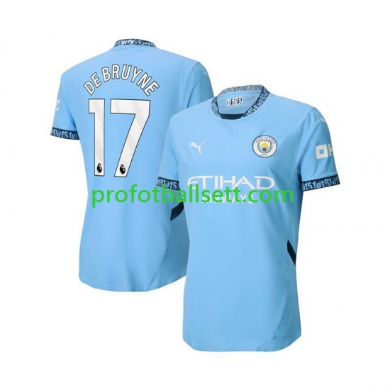 Fotballdrakt Manchester City Kevin De Bruyne 17 Herre Hjemmekit 2024-2025 Blå Kortermet