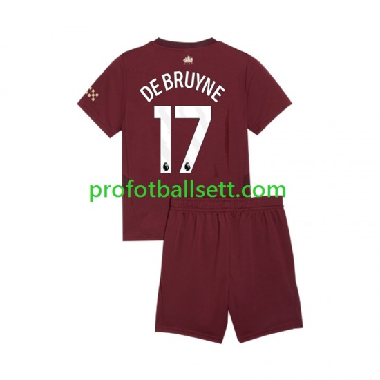 Fotballdrakt Manchester City Kevin De Bruyne Barn Tredjekit 2024-2025 Kortermet