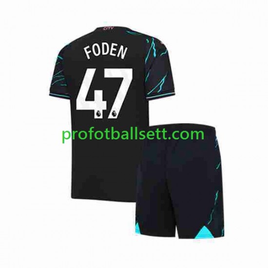 Fotballdrakt Manchester City Phil Foden 47 Barn Tredjekit 2023-2024 Kortermet