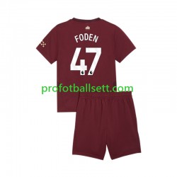 Fotballdrakt Manchester City Phil Foden 47 Barn Tredjekit 2024-2025 Kortermet