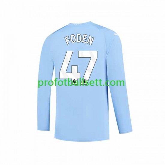 Fotballdrakt Manchester City Phil Foden 47 Herre Hjemmekit 2023-2024 Langermet