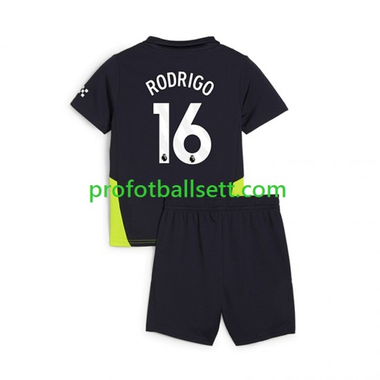 Fotballdrakt Manchester City RODRIGO 16 Barn Bortekit 2024-2025 Kortermet