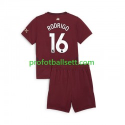 Fotballdrakt Manchester City RODRIGO 16 Barn Tredjekit 2024-2025 Kortermet