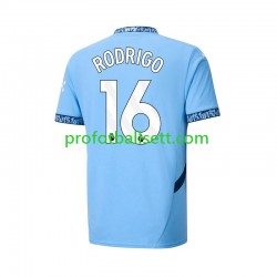 Fotballdrakt Manchester City RODRIGO 16 Herre Hjemmekit 2024-2025 Kortermet