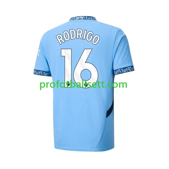Fotballdrakt Manchester City RODRIGO 16 Herre Hjemmekit 2024-2025 Kortermet