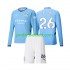 Fotballdrakt Manchester City Savinho 26 Barn Hjemmekit 2024-2025 Langermet