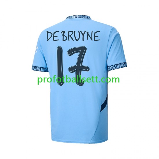 Fotballdrakt Manchester City UCL Font DE BRUYNE 17 Herre Hjemmekit 2024-2025 Kortermet