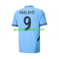 Fotballdrakt Manchester City UCL Font Haaland 9 Herre Hjemmekit 2024-2025 Kortermet