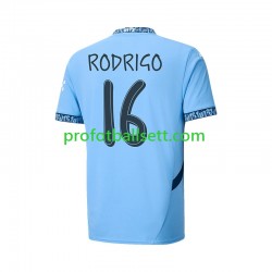 Fotballdrakt Manchester City UCL Font RODRIGO 16 Herre Hjemmekit 2024-2025 Kortermet